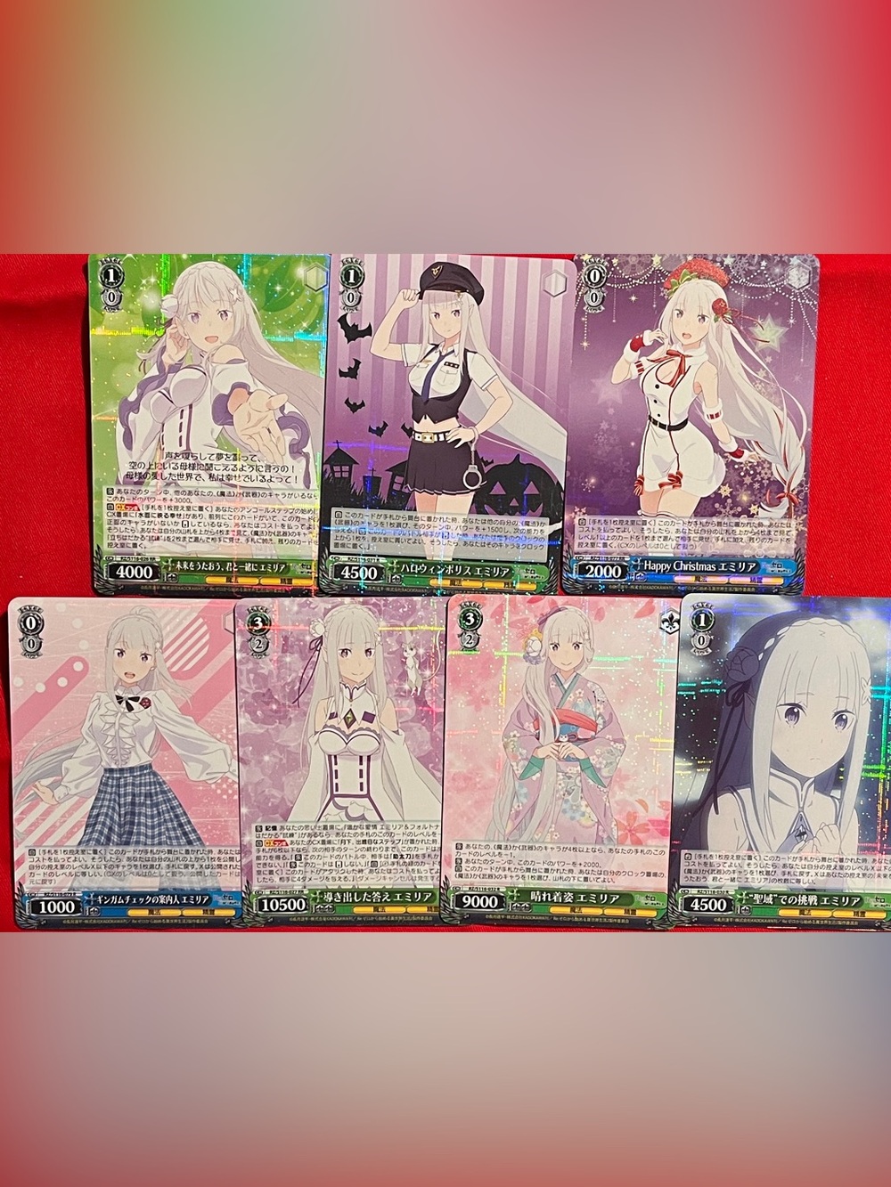Emilia Anime Trading Card - Pink Character Art (Set of 1)